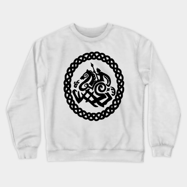 Odin on Sleipnir Crewneck Sweatshirt by imphavok